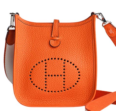 hermes small orange bag|hermes evelyne bag orange.